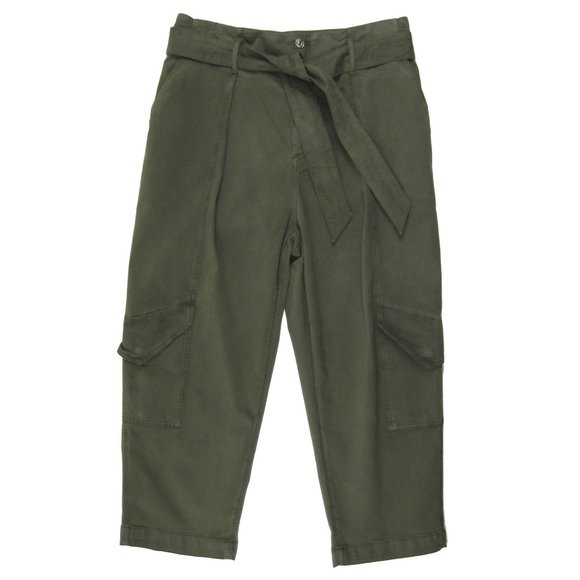 Anthropologie EDWIN Harlow Crop Cargo Pants Moss Green • 30 - Picture 2 of 10